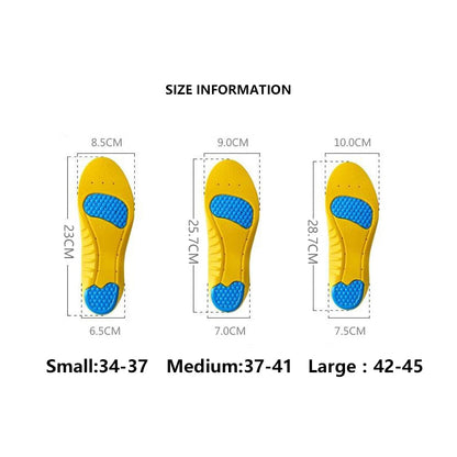 Shock Absorbing Insoles-Yellow/Blue