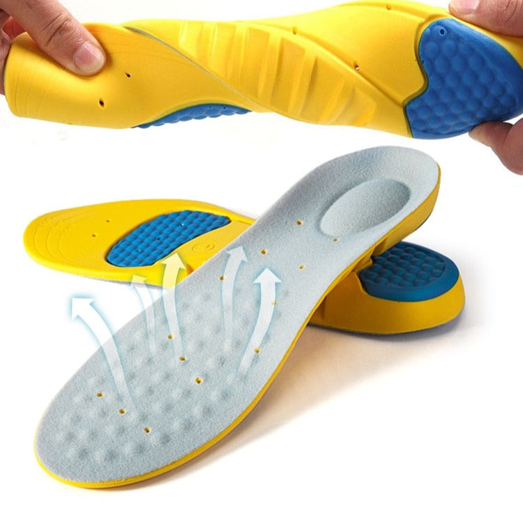 Shock Absorbing Insoles-Yellow/Blue