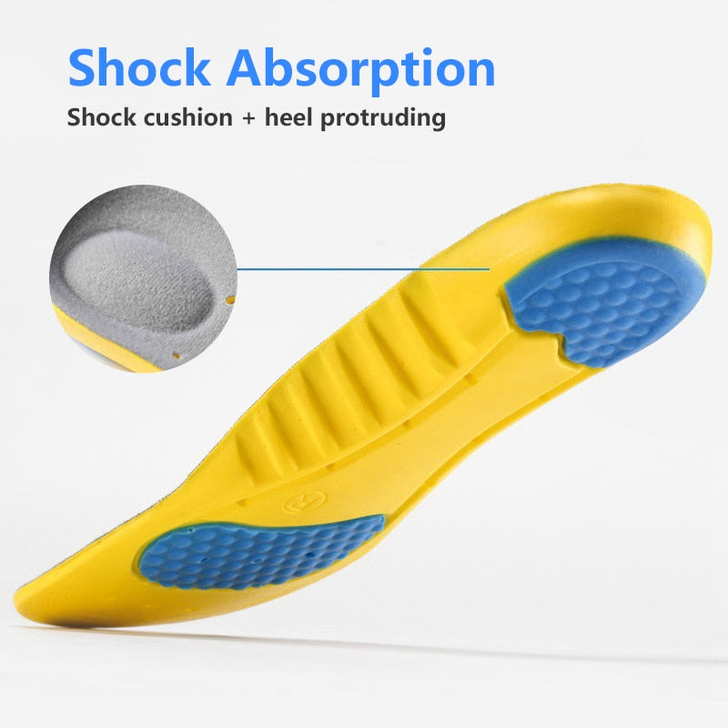 Shock Absorbing Insoles-Yellow/Blue