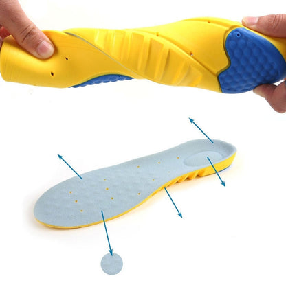 Shock Absorbing Insoles-Yellow/Blue